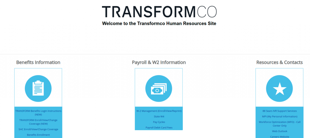 MyHR Home Page 88Sears Logo