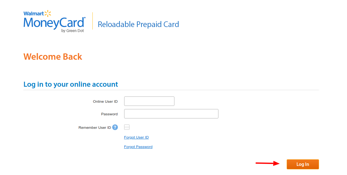 Walmart MoneyCard LogIn