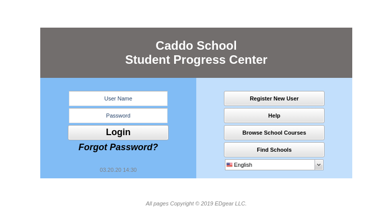 Student Progress Center Login