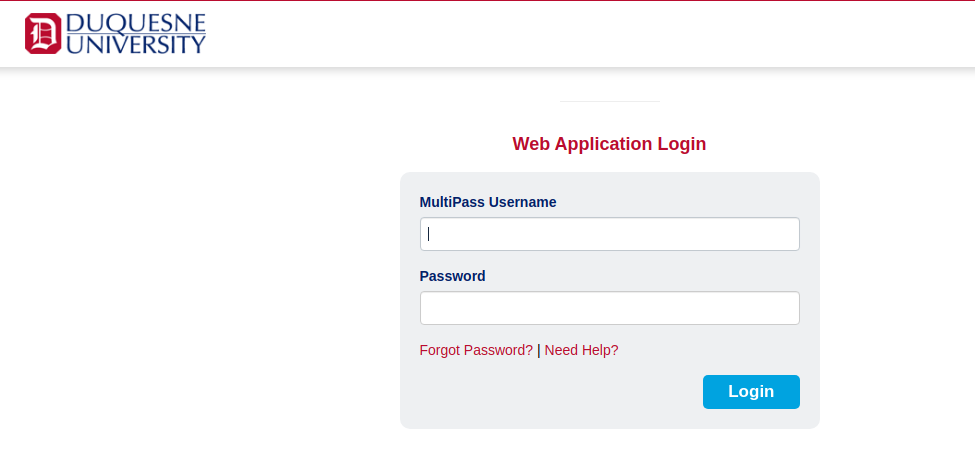 Duquesne University Login