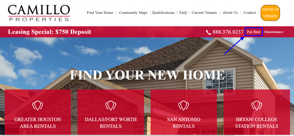 Camillo Properties pay rent