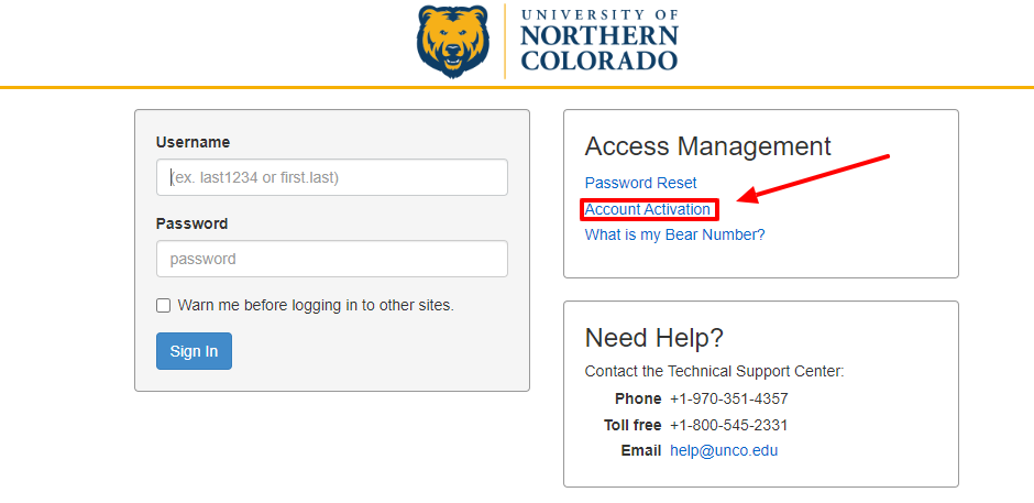 Log in To Unco Ursa Account