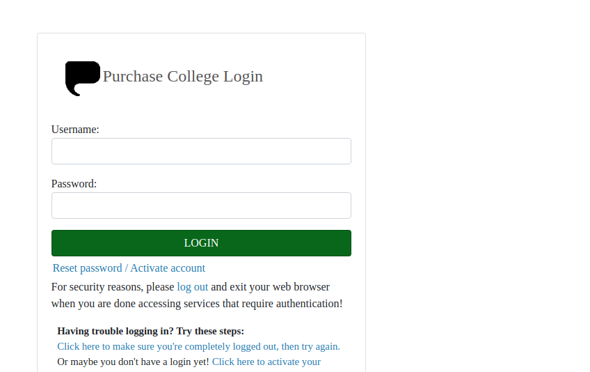 suny purchase login