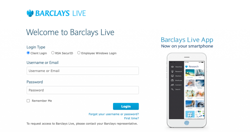 barclays live employee login