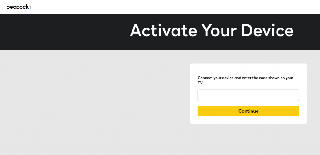 activate peacock tv